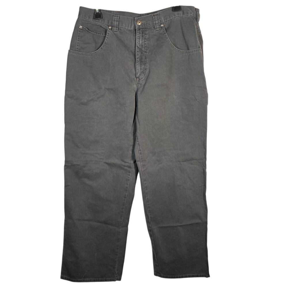 Wrangler Cargo Pants Men's 34x30 Olive Green Relaxed Fit 100% Cotton Utility
